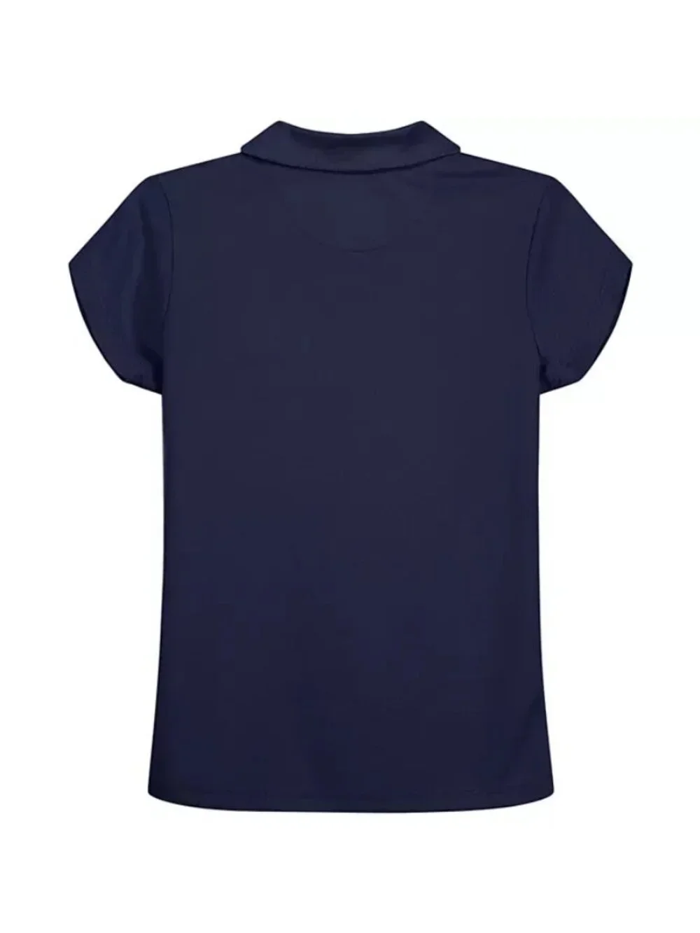 IZOD Girls L 14-16 Navy Blue School Uniform Polo Shirt Short Sleeve NEW Large